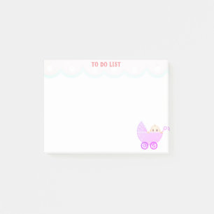Bloco De Notas Lista de Tarefas Personalizada & Carrinho de Bebê