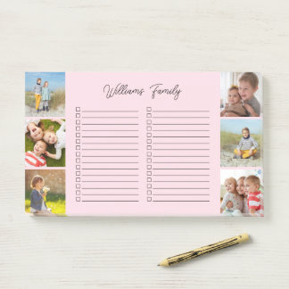 Bloco De Notas Lista de Tarefas Personalizada com 6 Fotos e Nome 