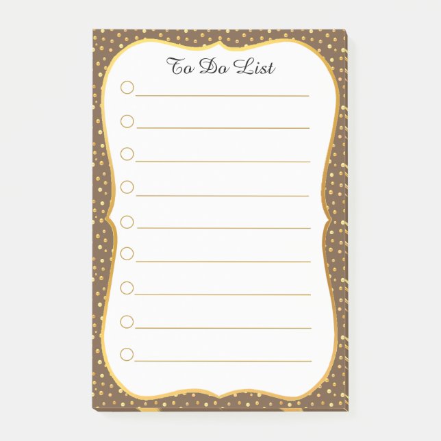 Bloco De Notas Lista de Tarefas Personalizada Elegante (Frente)