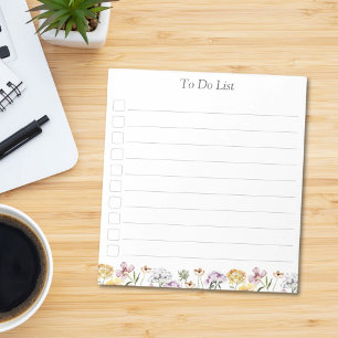 Bloco De Notas Lista de Tarefas Personalizadas do Jardim Floral d