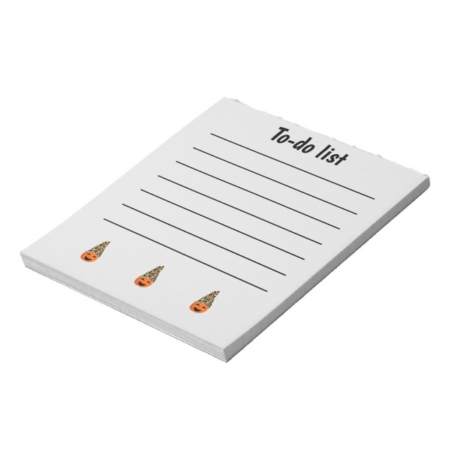Bloco De Notas Lista de Tarefas Pumpkin Engraçada (Invertido)