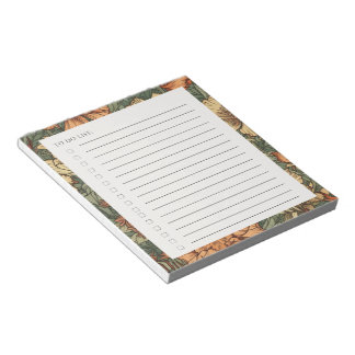 Bloco De Notas Lista de Tarefas Sage Verde + Laranja Queimada