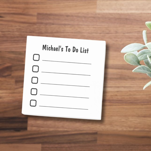 Bloco De Notas Lista de Tarefas Simples (Custom to do list with checkboxes and lines on sticky notes.)