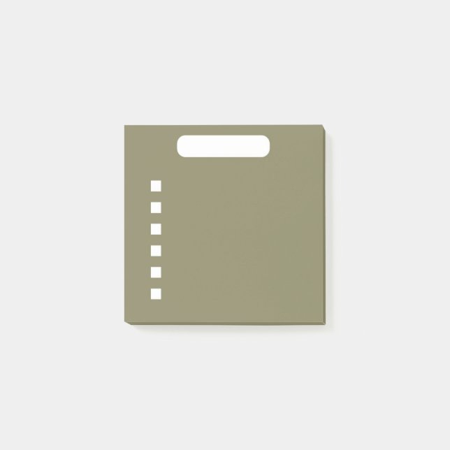 Bloco De Notas Lista de Tarefas Verde Escuro  (Frente)