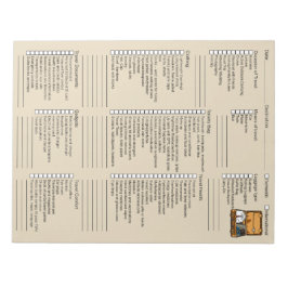 Bloco De Notas Lista de verificação de embalagem de Viagem úteis