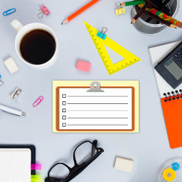 Bloco De Notas Lista de verificação de papel branco marrom na áre