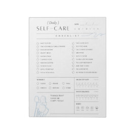 Bloco De Notas Lista de verificação diária de autoatendimento