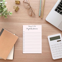 Lista de Verificação Vinculada Personalizada Elega