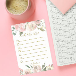 Bloco De Notas Lista Dourada para fazer, cor-de-rosa embebida ele