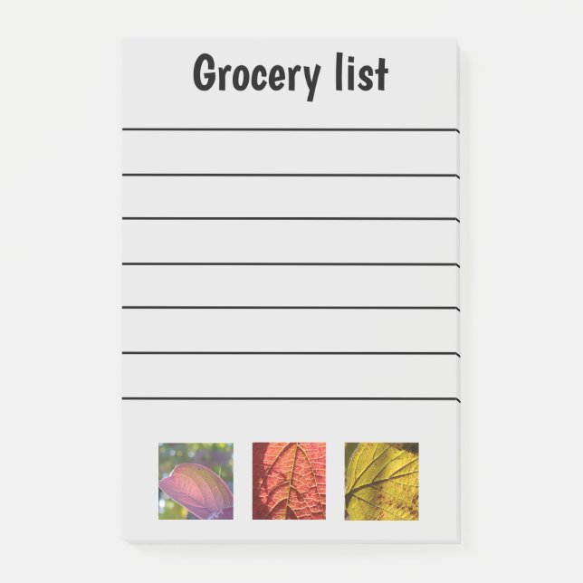 Bloco De Notas Lista Funny Fall Grocery (Frente)