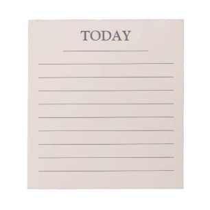 Bloco De Notas Lista Modern Rose Gray Lavender de tarefas de HOJE