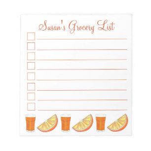 Bloco De Notas Lista Personalizada de Grocerings Trilha de Fruta 