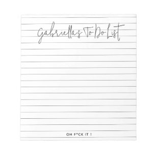 Bloco De Notas Lista Personalizada Engraçado de Fazer Vinculada