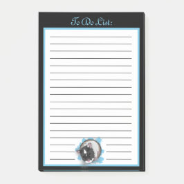 Bloco De Notas Lista Preta e Branca de Hamster de Pet Sírio para 