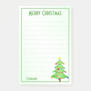 Bloco De Notas Lista Simples De Árvore De Natal Feliz A Fazer:Se