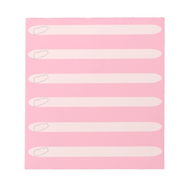Bloco De Notas Lista simples de sapo rosa (Frente)