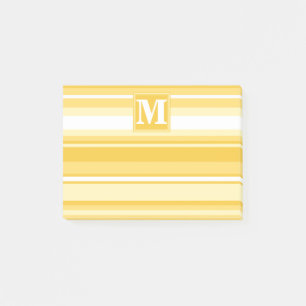 Bloco De Notas Listras amarelas do monograma