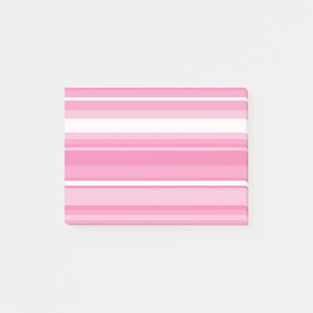 Bloco De Notas Listras cor-de-rosa (Frente)