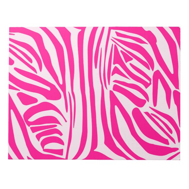 Bloco De Notas Listras de zebra rosa (Frente)