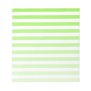 Bloco De Notas Listras dos doces do verde limão e do branco