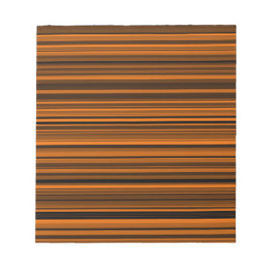 Bloco De Notas Listras Laranja Marrom Preto