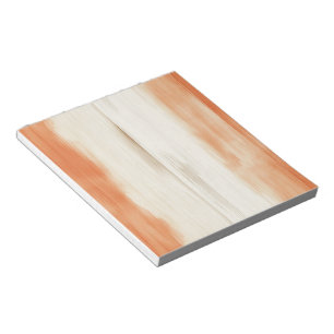 Bloco De Notas Listras Laranja Pêssego Creme  