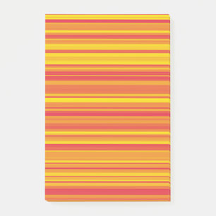 Bloco De Notas Listras Laranja Vermelho Amarelo