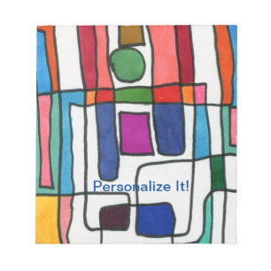 Bloco De Notas Listras retangulares quentes e legal com acento ci