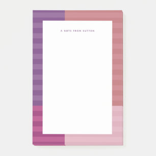 Bloco De Notas Listras roxas cor-de-rosa, quadro colorido persona