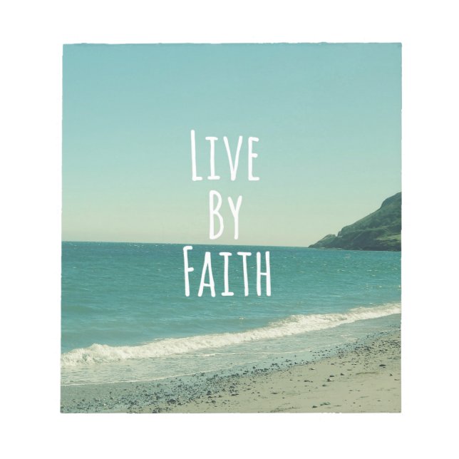 Bloco De Notas Live by Faith Bíblia Verse (Frente)