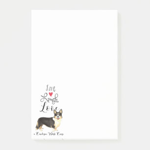 Bloco De Notas Live Laugh Love a Cardigan Welsh Corgi