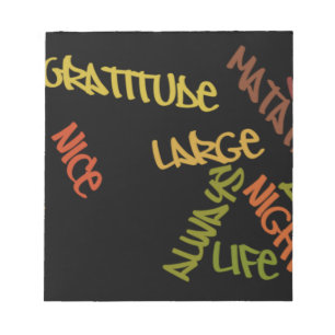 Bloco De Notas Live Life Large Word Art Impressão