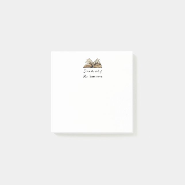 Bloco De Notas Livro da mesa do professor (Frente)