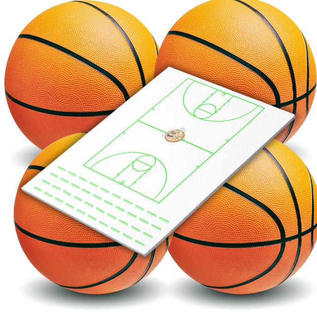 Bloco De Notas Livro Verde sobre basquetebol | (Criador carregado)