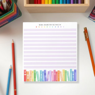 Bloco De Notas Livros Cores do Arco-íris Personalizados do Profes