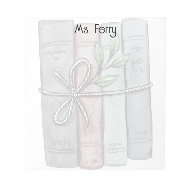 Bloco De Notas Livros de professores personalizados ligados a fio (Frente)