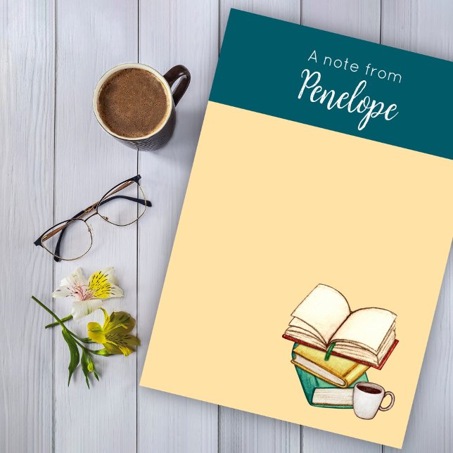 Bloco De Notas Livros e café (Criador carregado)