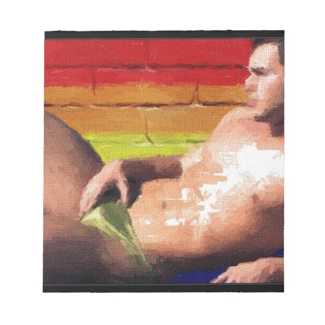 Bloco De Notas Lixo do Telhado - pintura original (Frente)