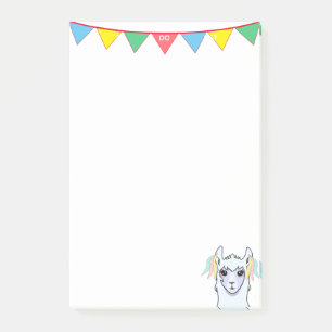 Bloco De Notas Llama desenho animado & fitas multicoloridas Lista