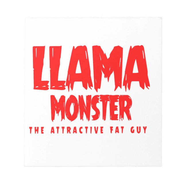 Bloco De Notas Llama Monster Red Logo (Frente)