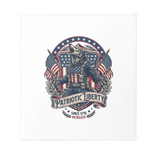 Bloco De Notas Lobisomem Patriota Patriota Horror Monstro Patriot