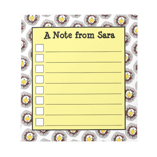 Bloco De Notas Loco Moco Havaí - Comida de arroz Hamburger - Ovo (Frente)