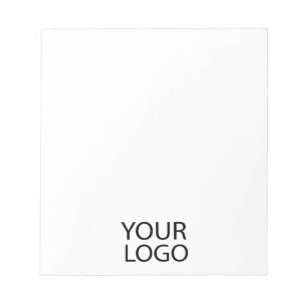 Bloco De Notas Logotipo Branco Empresarial Personalizado da Empre