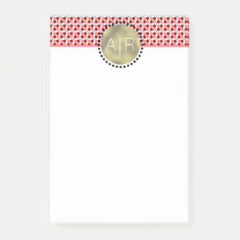 Bloco De Notas Logotipo circular de folha de ouro com pontos cor-