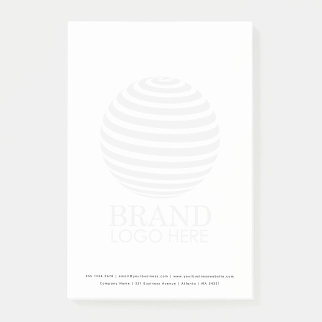 Bloco De Notas Logotipo comercial moderno desbotado (Frente)