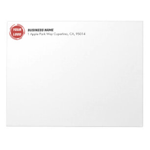 Bloco De Notas Logotipo da empresa PERSONALIZADO 11" x 8,5"