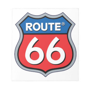 Bloco De Notas Logotipo da rota 66