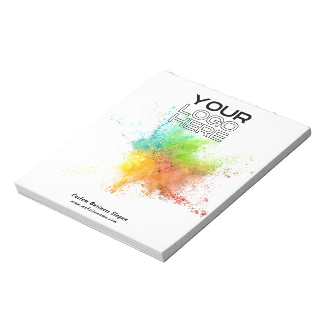 Bloco De Notas Logotipo da sua empresa (Invertido)