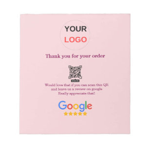 Bloco De Notas logotipo de avaliação de negócios do Google Scan Q
