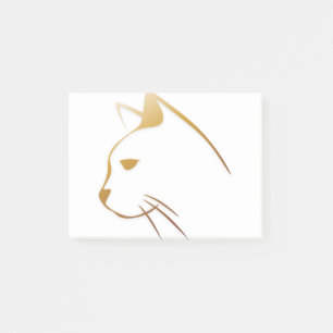 Bloco De Notas Logotipo de Cat Animal Cabeça de Gato Animais Feli